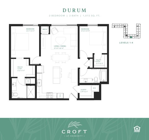 DURUM Floor Plan at Croft at Rosecott, Rosemount